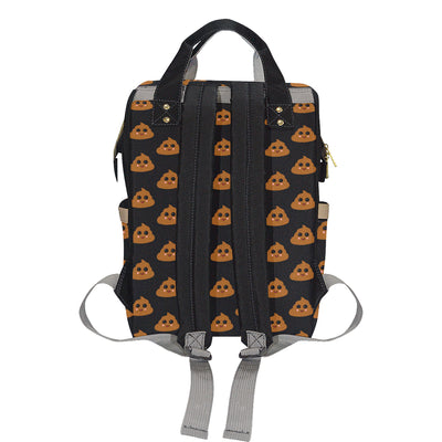 Poop Emoji Pattern Print Design A01 Diaper Bag Backpack