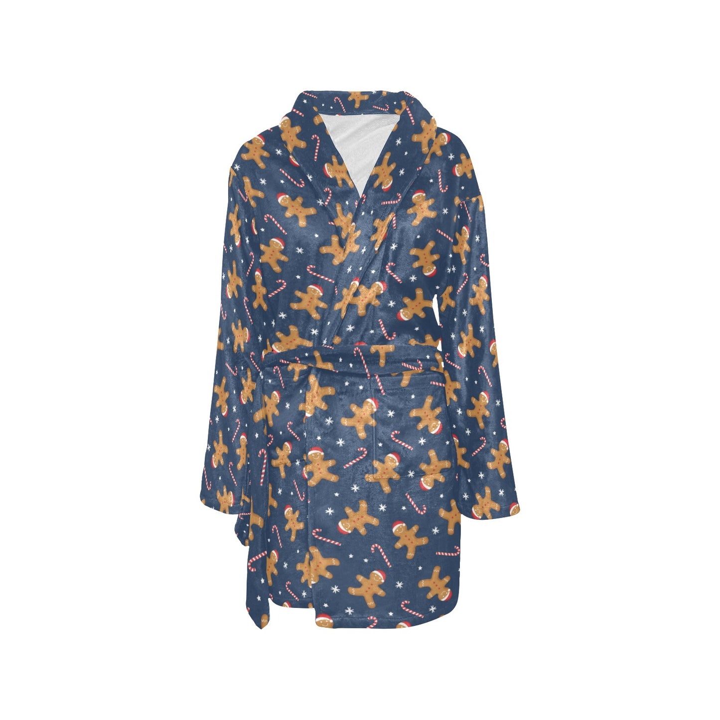 Gingerbread Pattern Print Design 01 Women's Fleece Robe