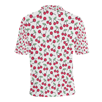 Cherry Pattern Print Design 03 Men Polo Shirt