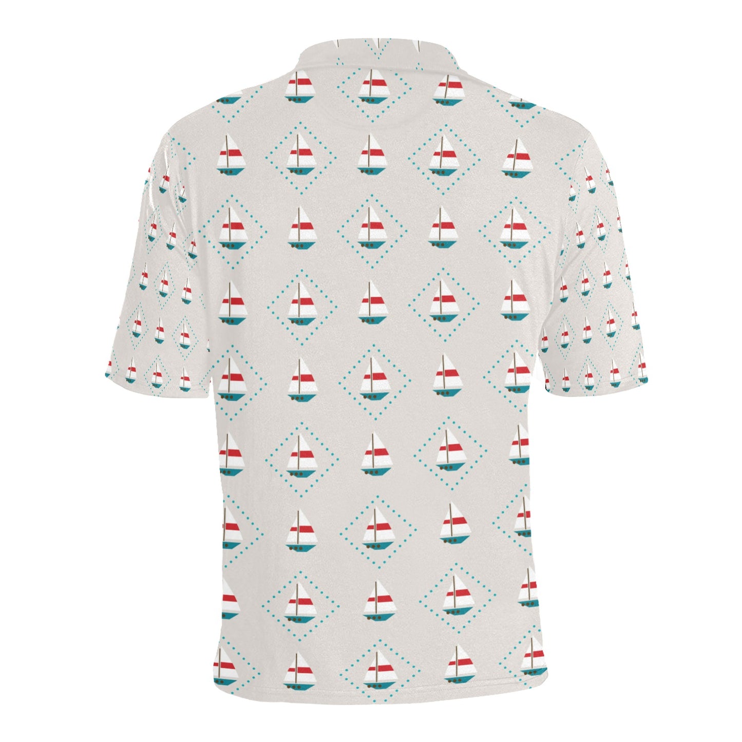 Sailboat Print Design LKS301 Men Polo Shirt