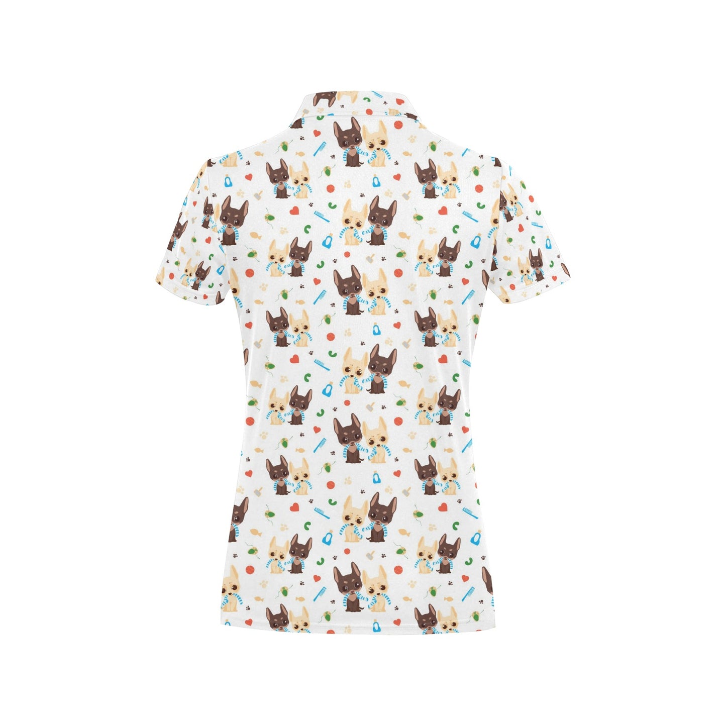 Chihuahua Pattern Print Design 06 Women's Polo Shirt