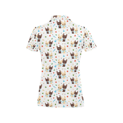 Chihuahua Pattern Print Design 06 Women's Polo Shirt