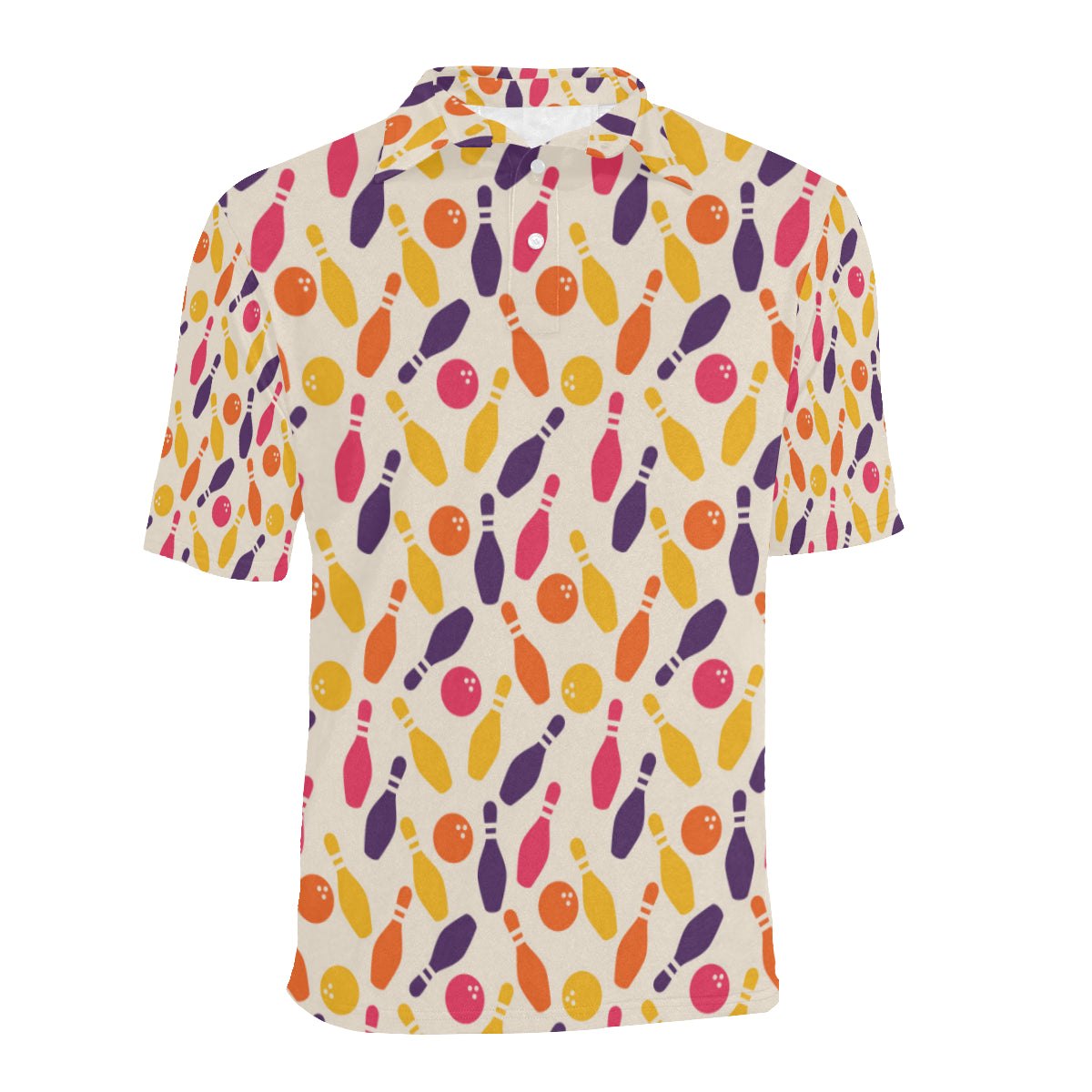 Bowling Pattern Print Design 06 Men Polo Shirt