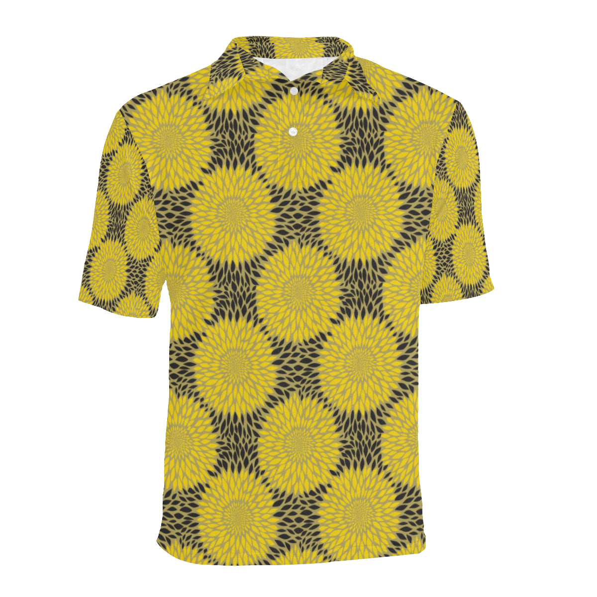 Sunflower Pattern Print Design SF06 Men Polo Shirt