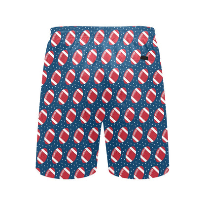 American Football Star Design Pattern Men's Swim Trunks Beach Shorts
