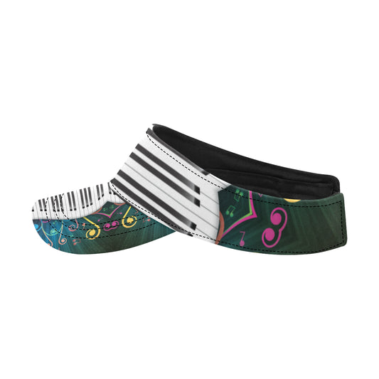 Piano Pattern Print Design 01 Unisex Sun Visor
