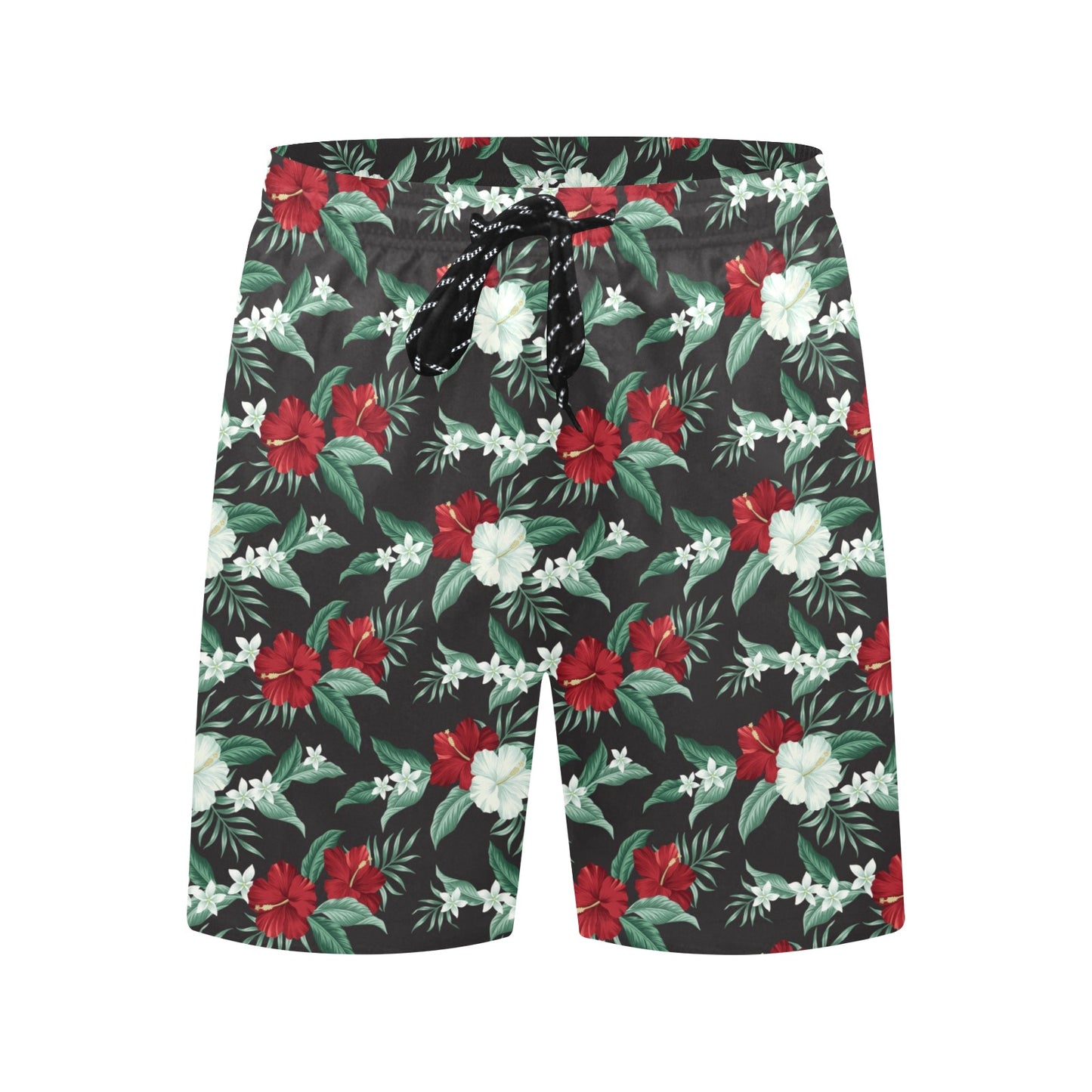 Tropical Flower Print Design LKS303 Men's Swim Trunks Beach Shorts