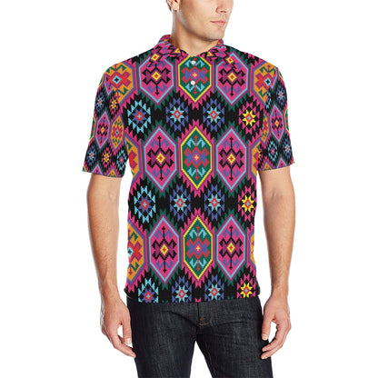 Mexican Pattern Print Design 02 Men Polo Shirt