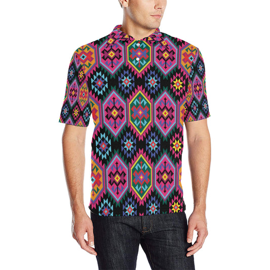 Mexican Pattern Print Design 02 Men Polo Shirt
