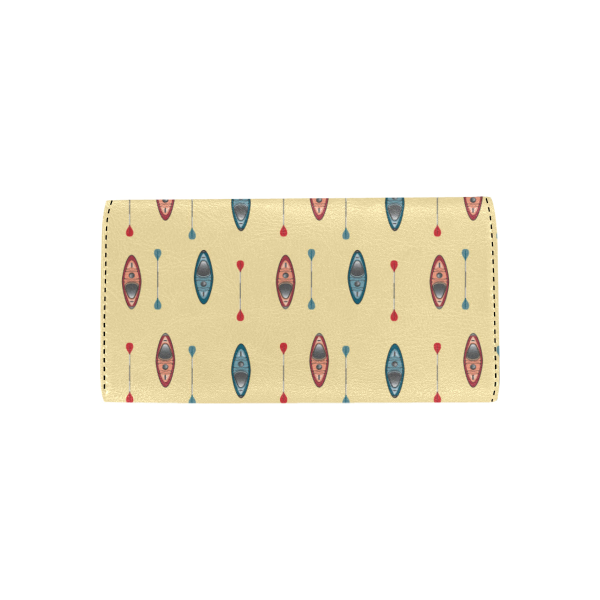 Kayak Pattern Print Design 02 Women's Trifold Wallet