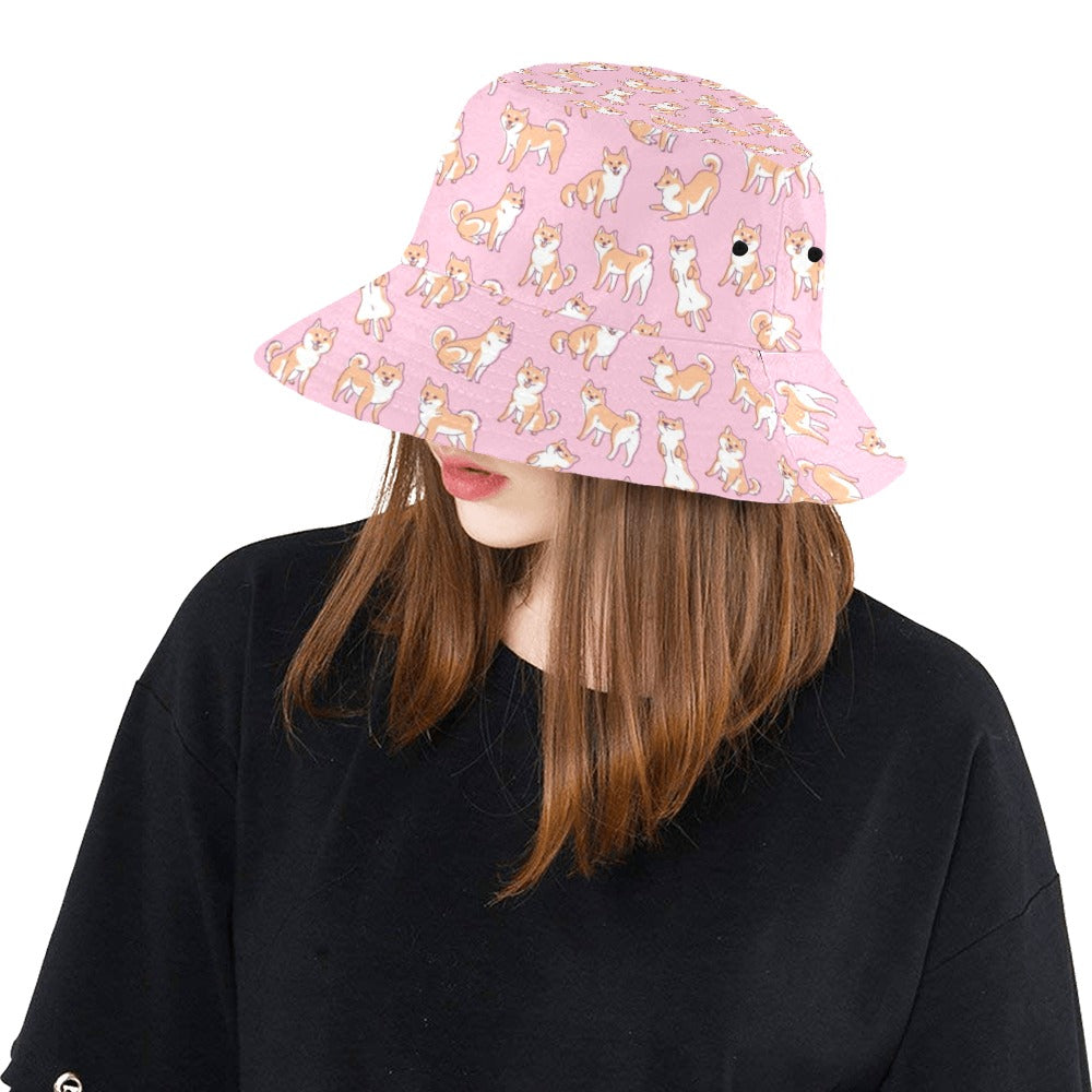 Shiba Inu Print Design LKS303 Unisex Bucket Hat