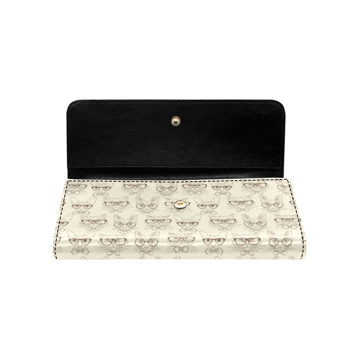 Cat Pattern Print Design 02 Women's Trifold Wallet