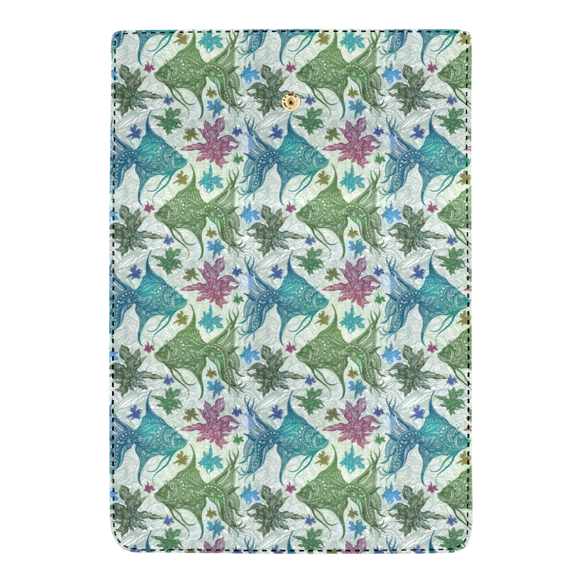 Angelfish Tribal Pattern Print Design 01 Women's Trifold Wallet