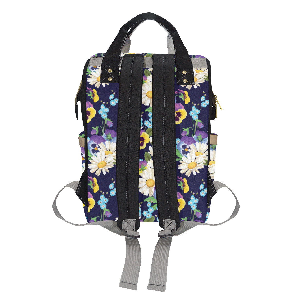 Pansy Pattern Print Design PS03 Diaper Bag Backpack