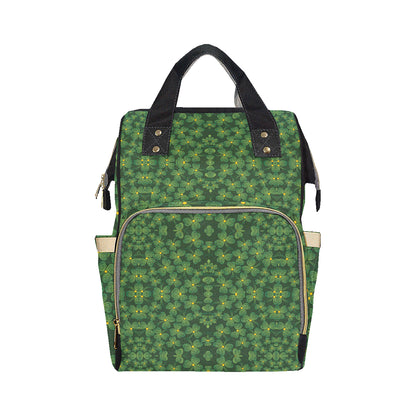 Shamrock Pattern Diaper Bag Backpack