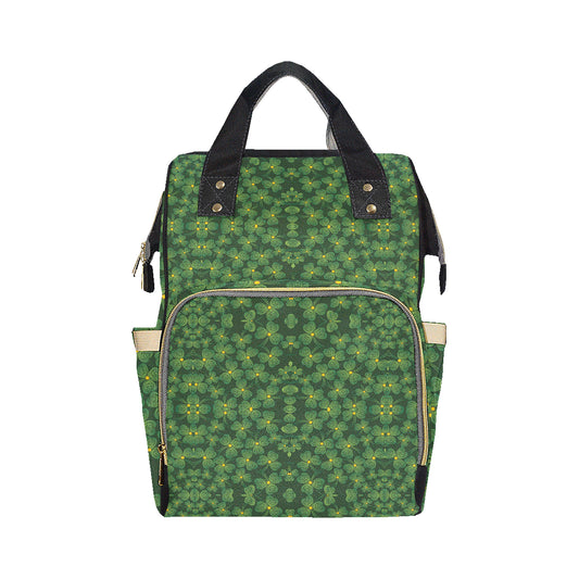 Shamrock Pattern Diaper Bag Backpack