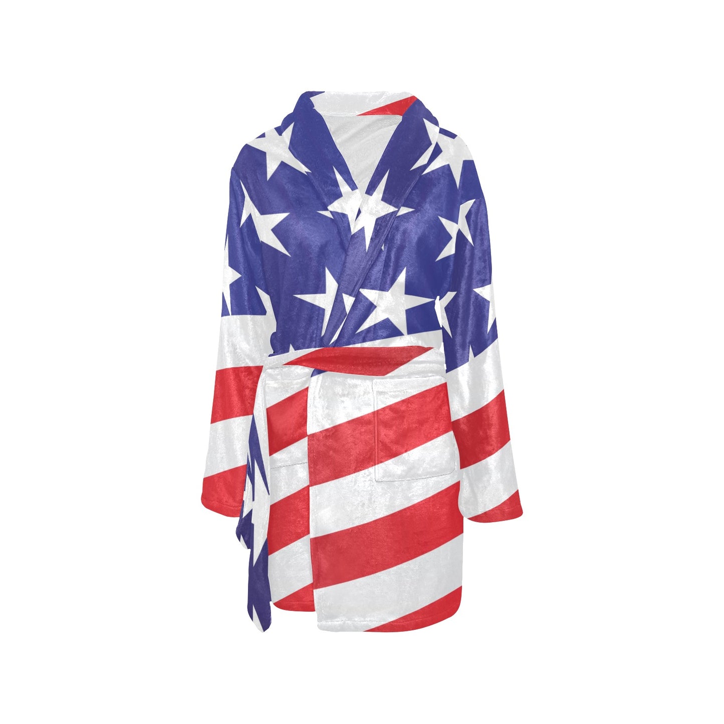 American flag Print Women's Fleece Robe