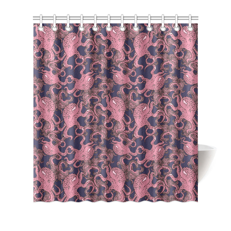 Octopus Pattern Print Design A03 Shower Curtain