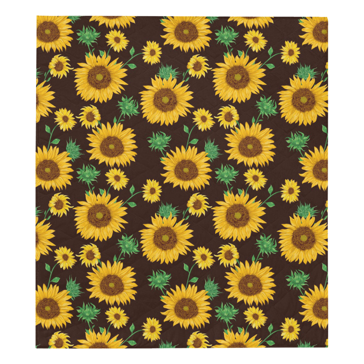 Sunflower Pattern Print Design SF01 Premium Quilt