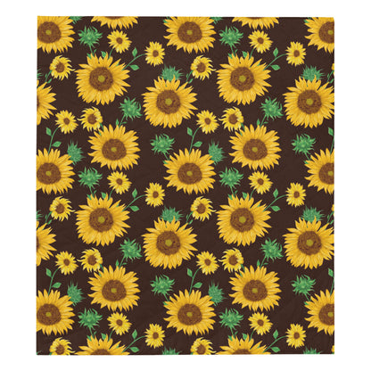 Sunflower Pattern Print Design SF01 Premium Quilt