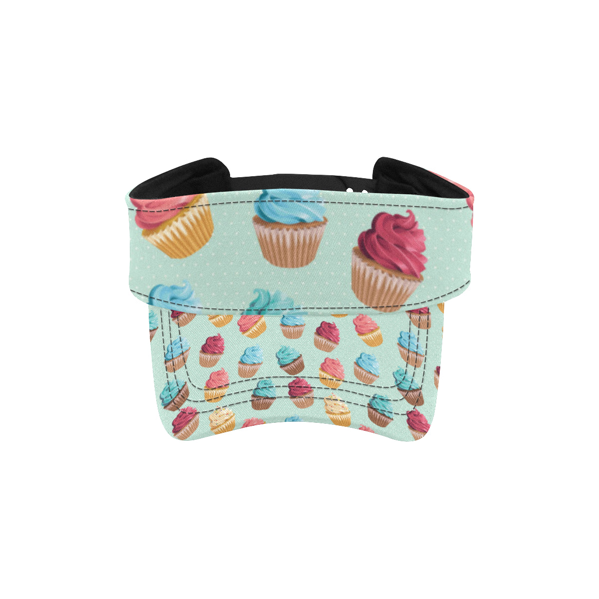 Cupcake Pattern Print Design 01 Unisex Sun Visor