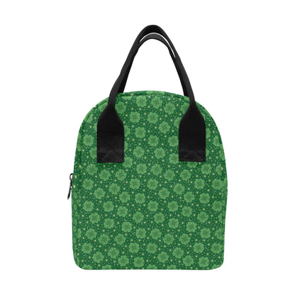 Shamrock Design Print Insulated Lunch Bag