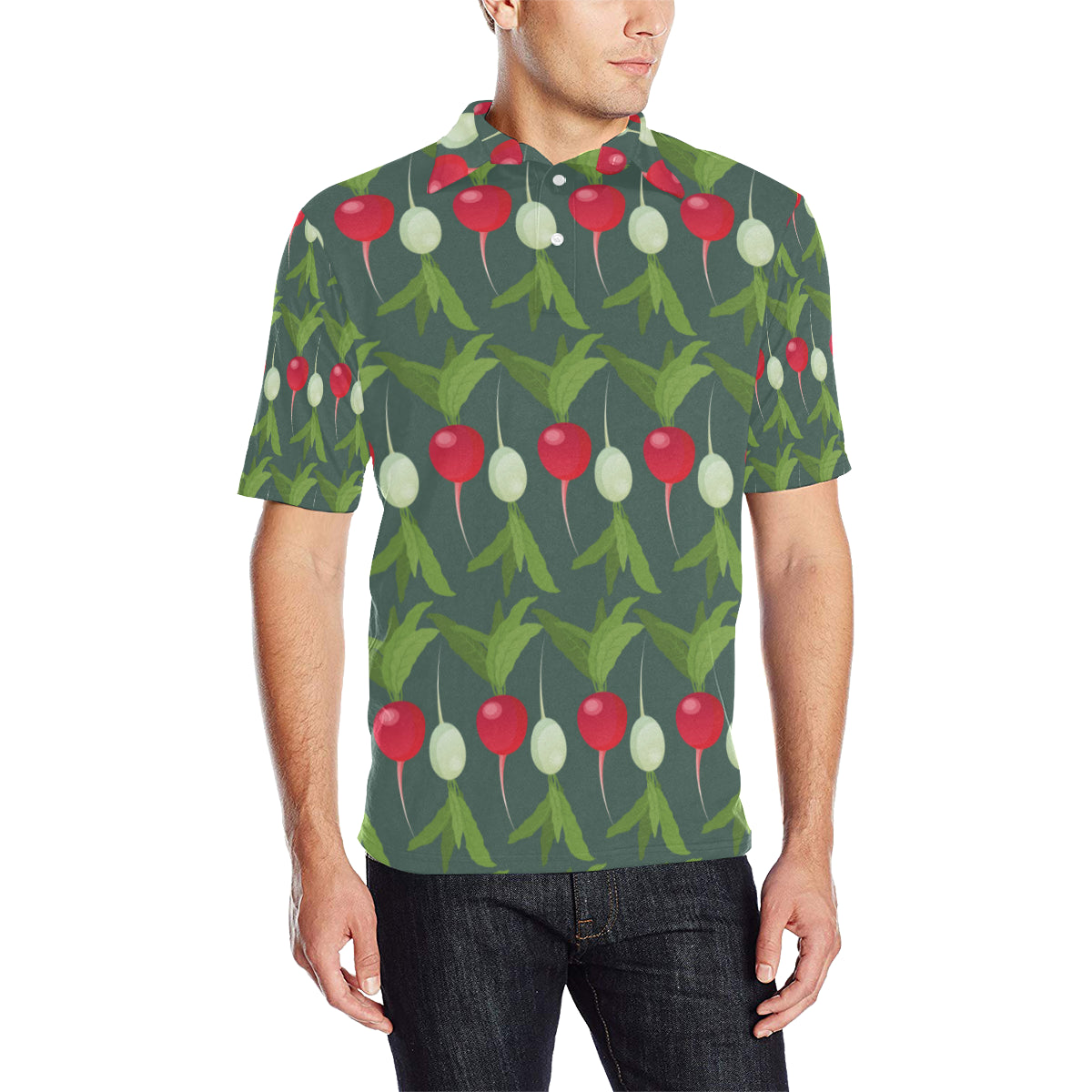 Radish Pattern Print Design A03 Men Polo Shirt