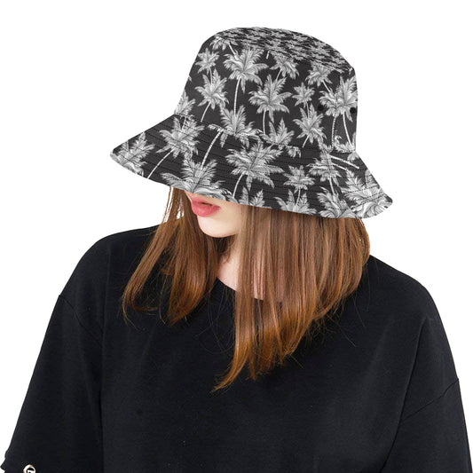 Palm Tree Pattern Print Design PT03 Unisex Bucket Hat