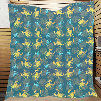 Scorpion Pattern Print Design 02 Premium Quilt