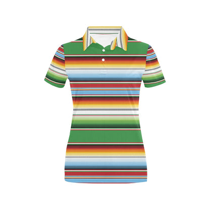 Serape Print Design LKS302 Women's Polo Shirt