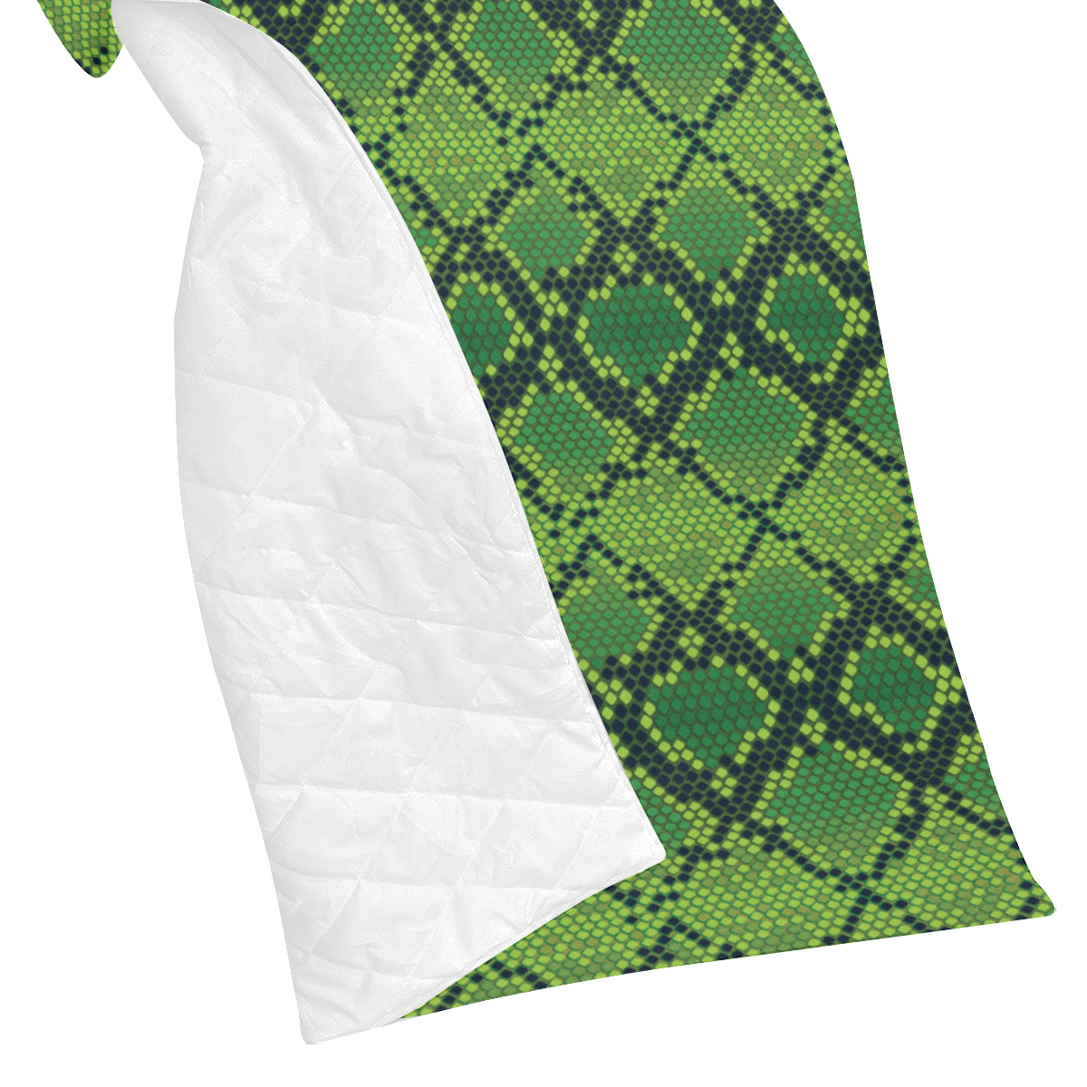 Python Green Pattern Print Design A01 Premium Quilt