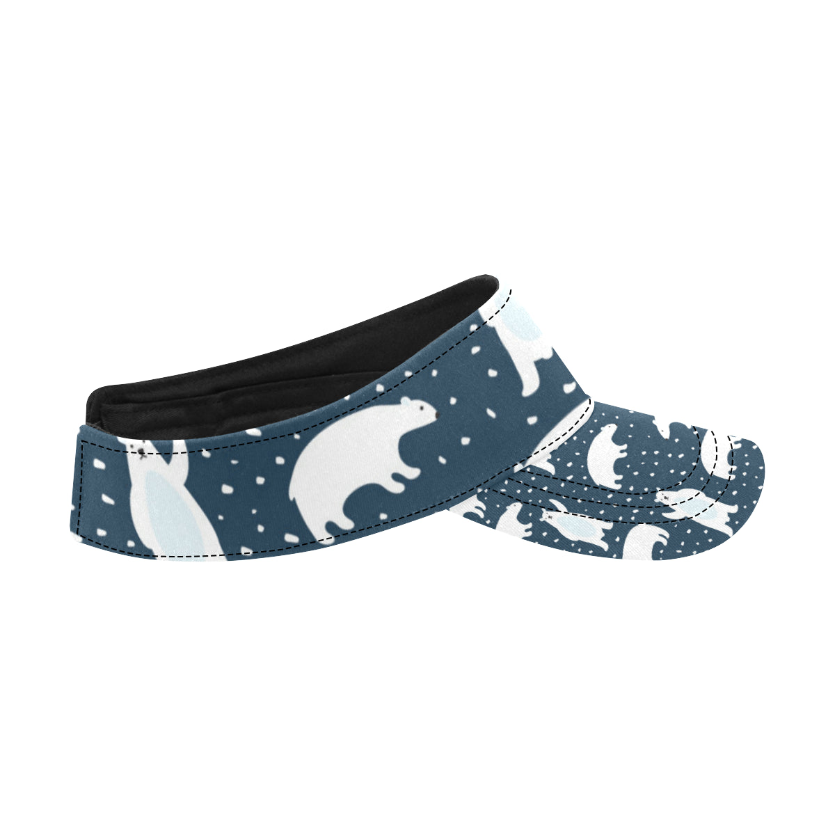 Polar Bear Pattern Print Design A02 Unisex Sun Visor