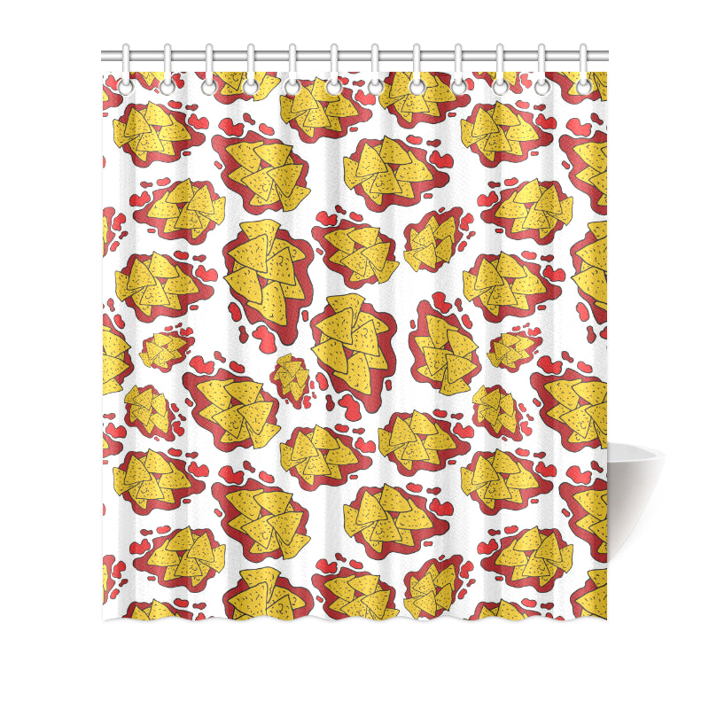 Nachos Pattern Print Design A03 Shower Curtain