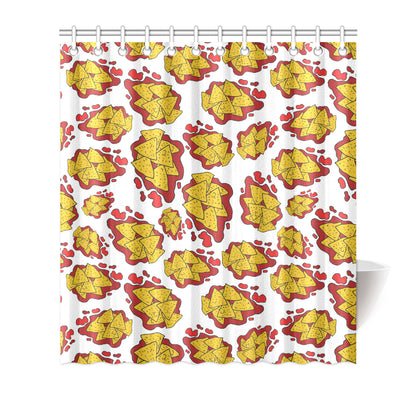 Nachos Pattern Print Design A03 Shower Curtain