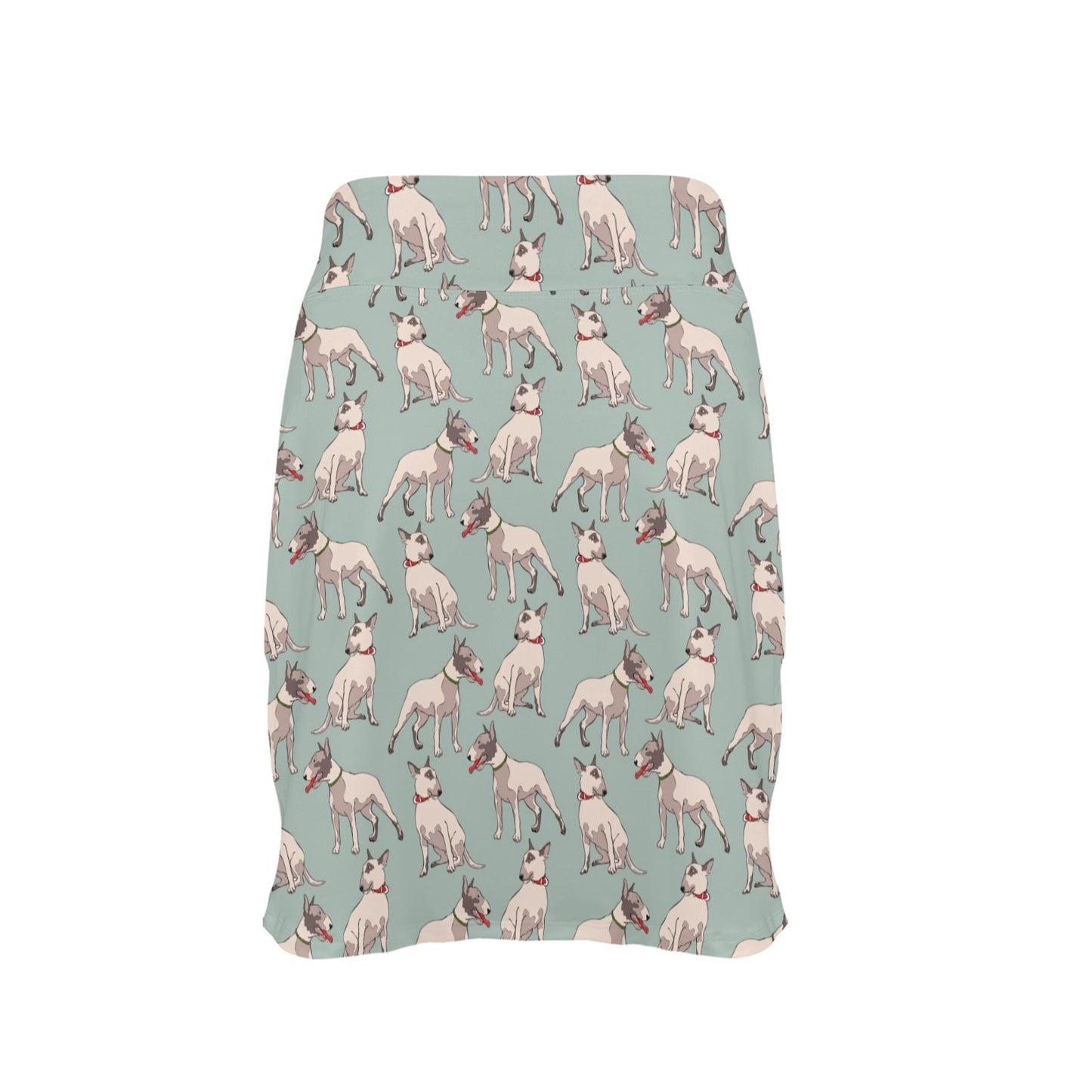 Bull Terrier Cute Print Pattern 17" Golf & Pickleball Skort with Pockets