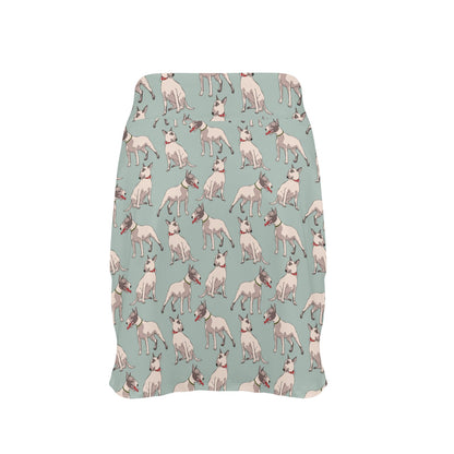 Bull Terrier Cute Print Pattern 17" Golf & Pickleball Skort with Pockets