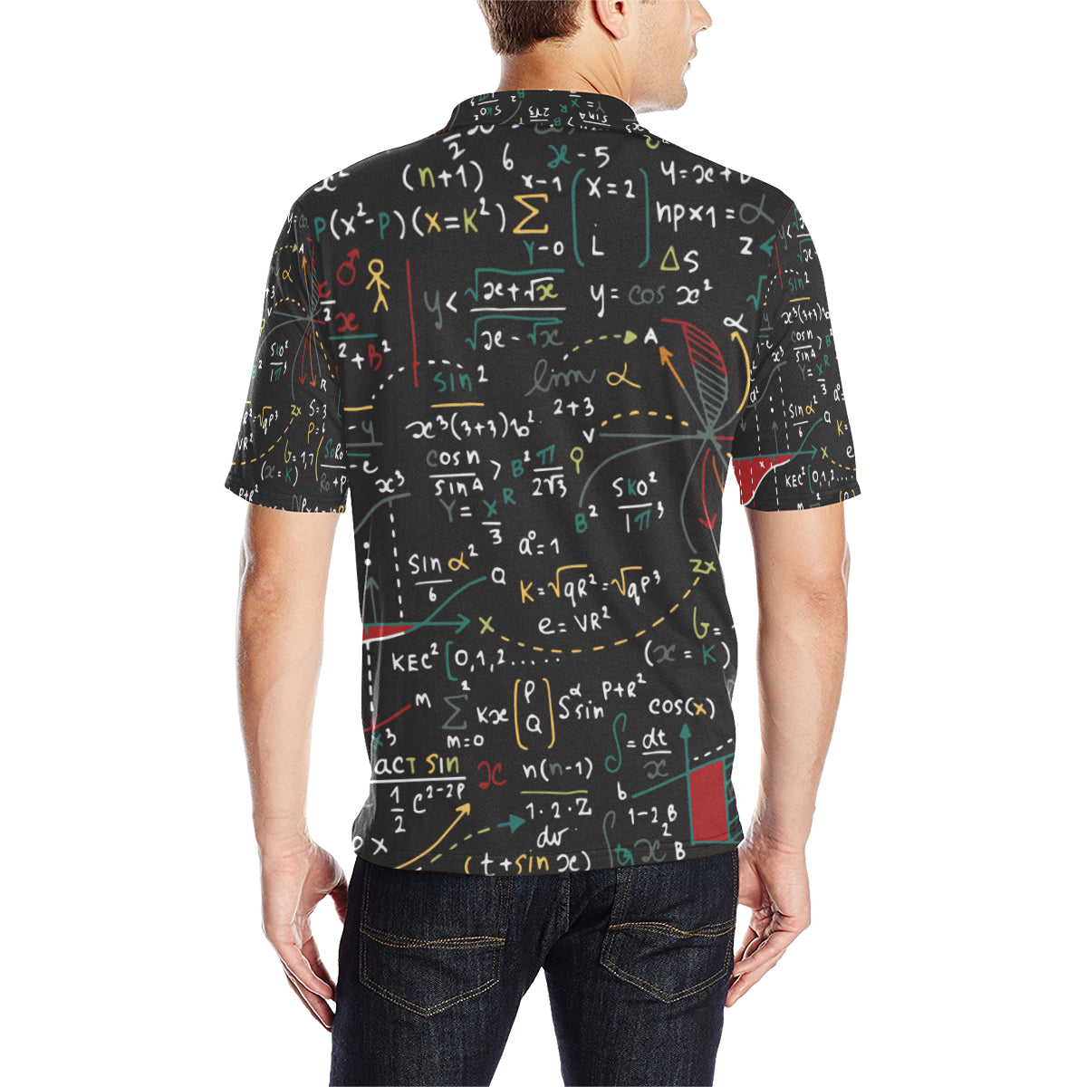 Math Pattern Print Design 04 Men Polo Shirt