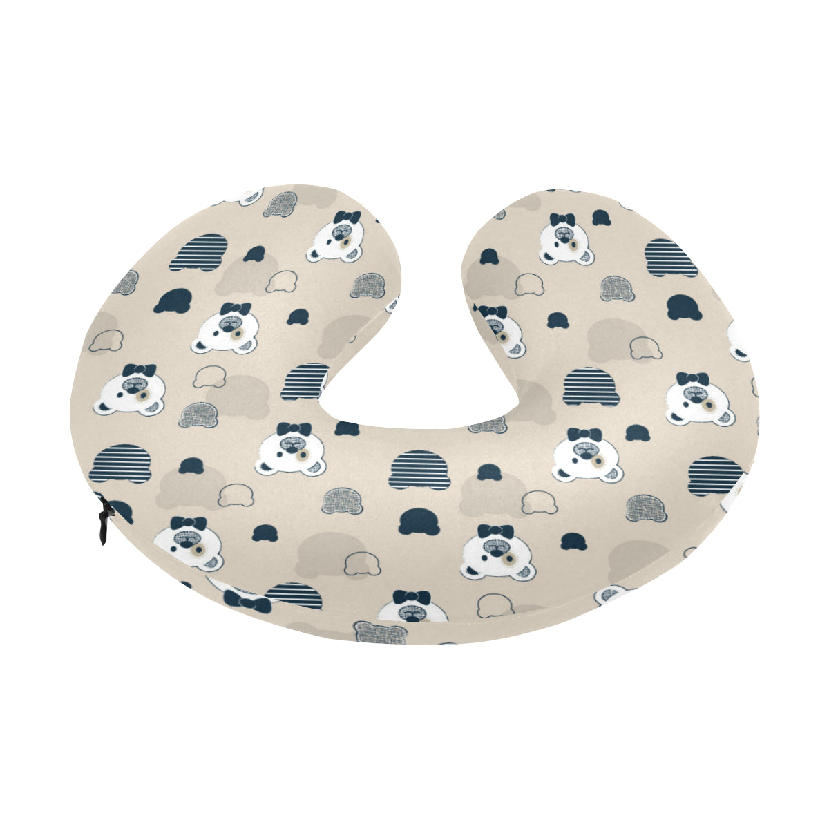 Bear Pattern Print Design 05 U-Shaped Travel Neck Pillow