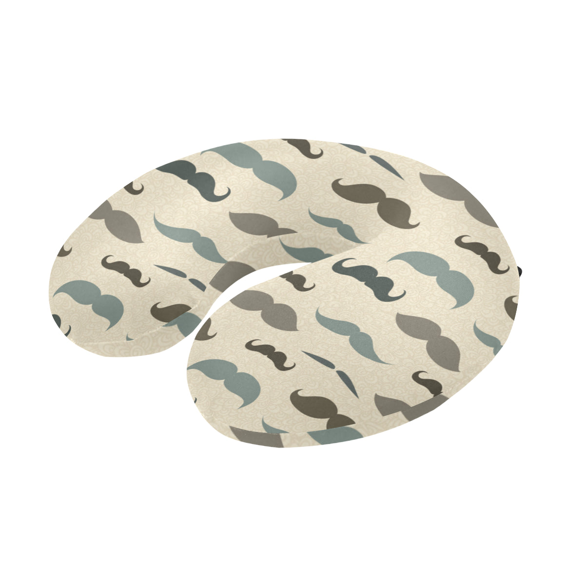 Mustache Pattern Print Design A01 U-Shaped Travel Neck Pillow