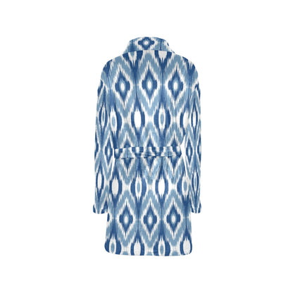 Ikat Pattern Print Design 03 Women's Fleece Robe