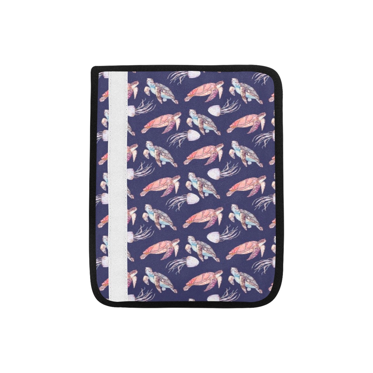 Sea Turtle With Jelly Fish Print Design LKS301 Car Seat Belt Cover