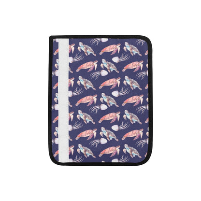 Sea Turtle With Jelly Fish Print Design LKS301 Car Seat Belt Cover
