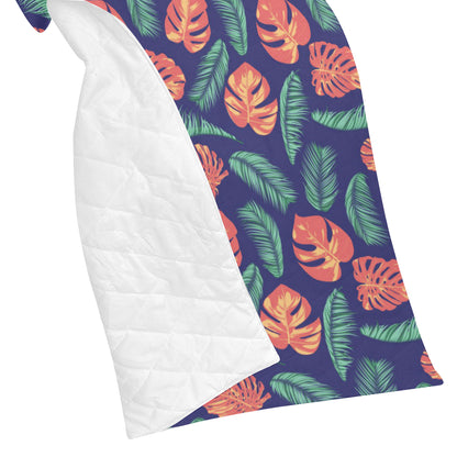 Palm Leaves Pattern Print Design PL011 Premium Quilt
