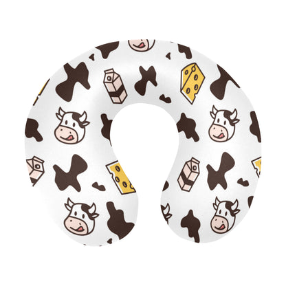 Cow Pattern Print Design 06 U-Shaped Travel Neck Pillow