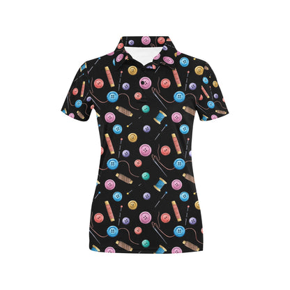 Sewing Print Design LKS309 Women's Polo Shirt