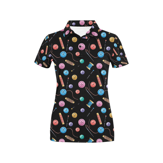 Sewing Print Design LKS309 Women's Polo Shirt