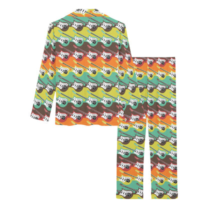 Electric Guitar Print Design LKS401 Women's Long Pajama Set