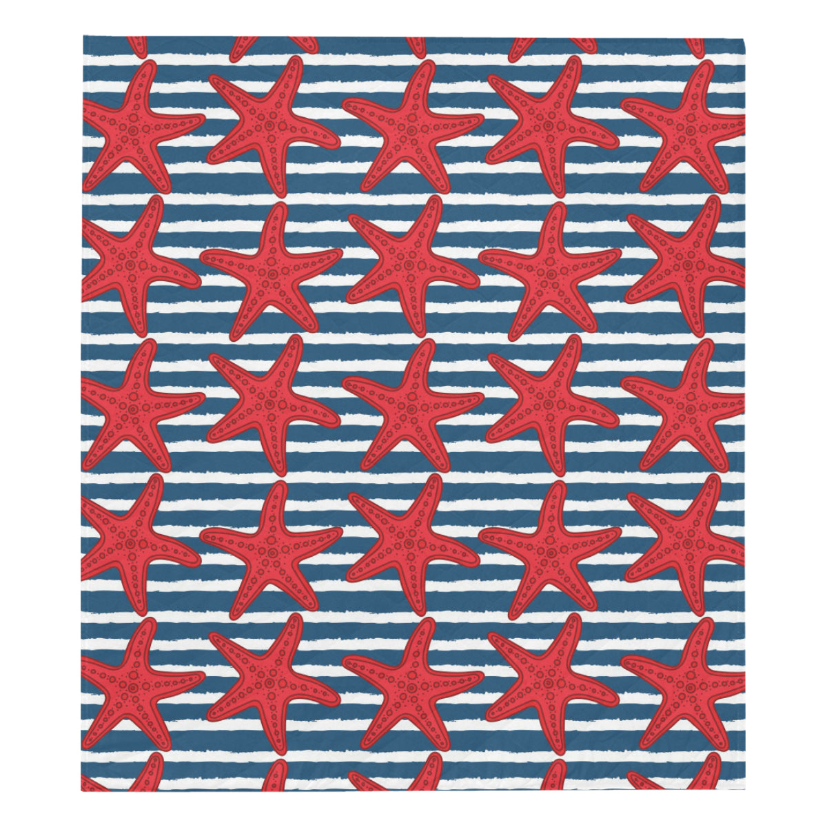 Starfish Red Pattern Print Design 02 Premium Quilt