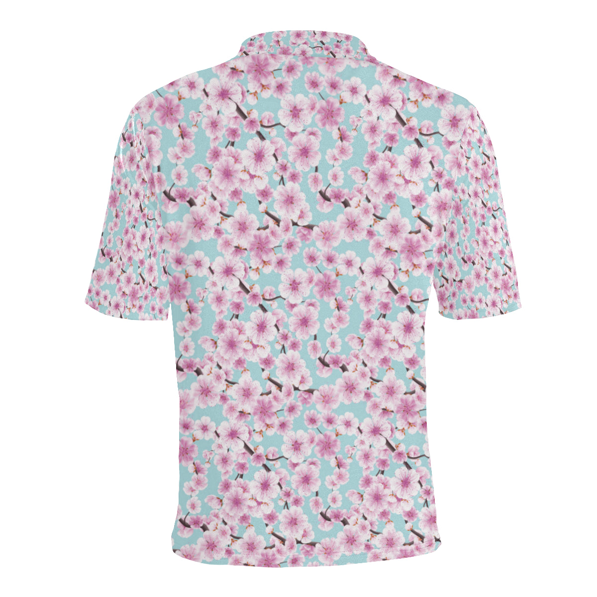 Cherry Blossom Pattern Print Design 01 Men Polo Shirt