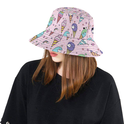 Ice Cream Pattern Print Design IC05 Unisex Bucket Hat